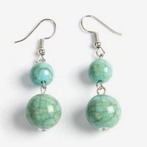 Octavia & Co. Turquoise & Silver Bauble Earrings